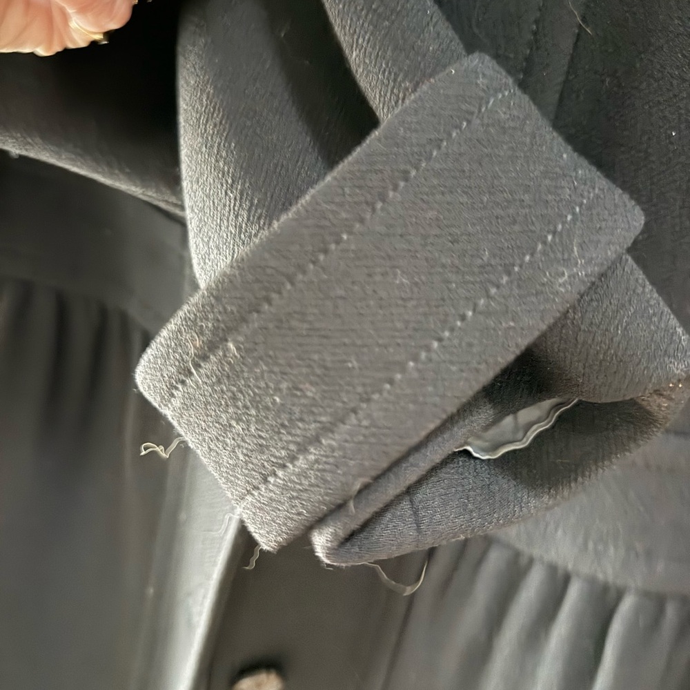 J CREW Black Double Cloth Coat Size 12 Wool - Picture 4 of 5